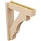 Ekena Millwork 5 1/2-in W x 20-in D x 28-in H Balboa Block Rough Cedar Woodgrain TimberThane Outlooker, Primed Tan OUTUR055X20X28BOA44RCPR - alternate 4